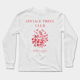 Vintage Print Club. Botanical Illustration Long Sleeve T-Shirt